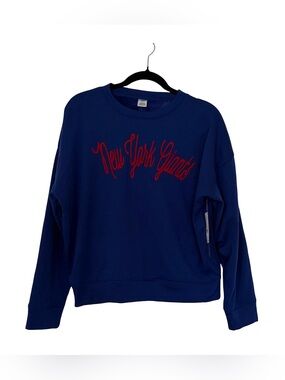 NFL Royal Blue Crewneck Sweatshirt with Red Script